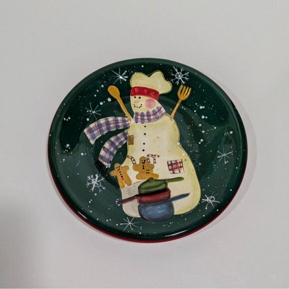 Certified International Snowman Gingerbread Hand Painted Holiday Plate - Picture 2 of 6